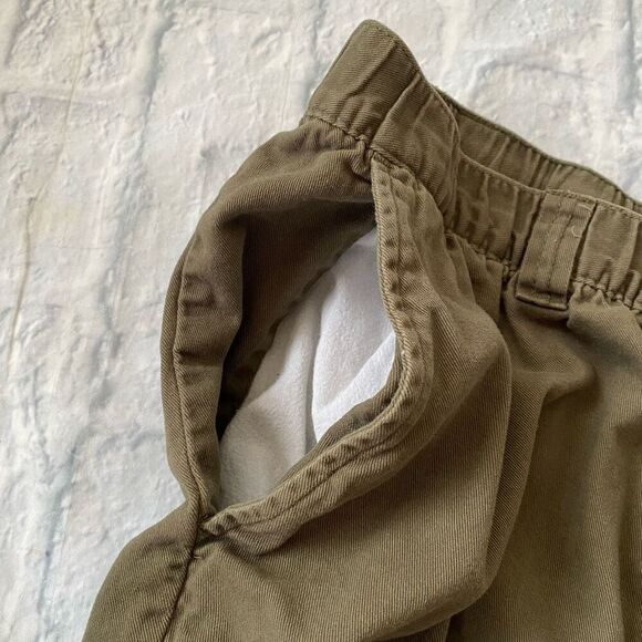 Kingsize men XL Big chino shorts w/elastic and drawstring waist olive green - Picture 3 of 10